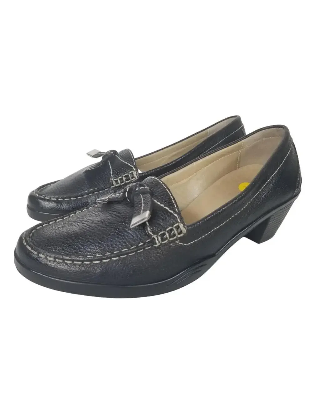 Womens Hotter Made in England Black Leather Horsebit Loafers Shoes US Size 10 M